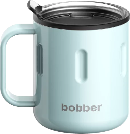 Mug by bobber — 10 oz Stainless Steel Insulated Coffee Mug with Handle