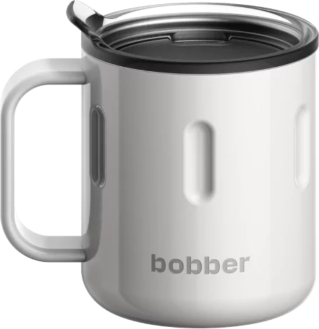 Mug by bobber — 10 oz Stainless Steel Insulated Coffee Mug with Handle